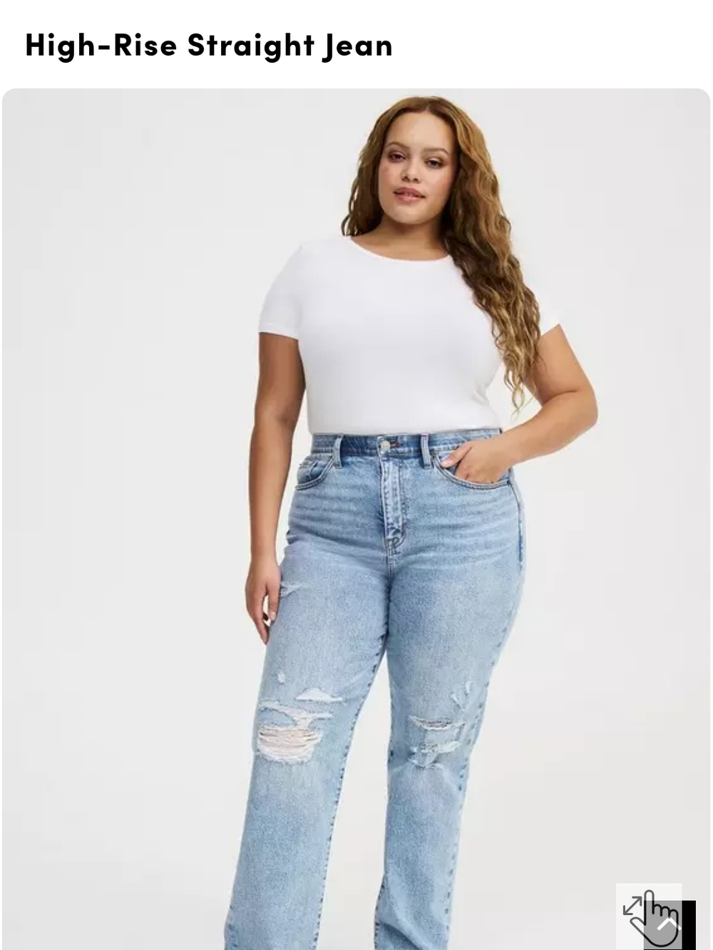 High-Rise Straight Jeans - Light Blue